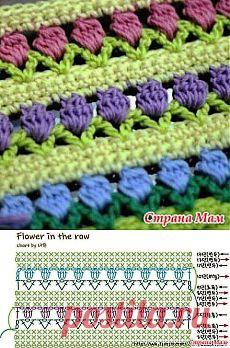 Плед крючком "Цветочная поляна" - gaanna.ru - Страна Мам