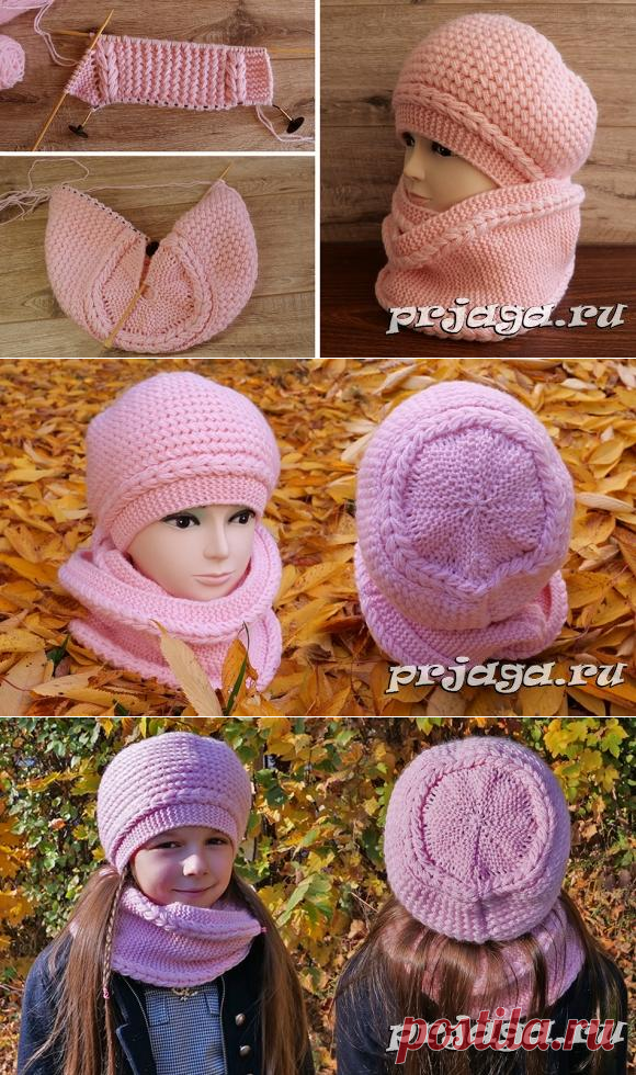 Берет «Маршмелоу» выполнен клиньями
вязание, спицами, hat knitting pattern