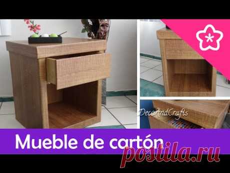 Hacer un Mueble de cartón con apariencia de madera DIY - DecoAndCrafts - YouTube