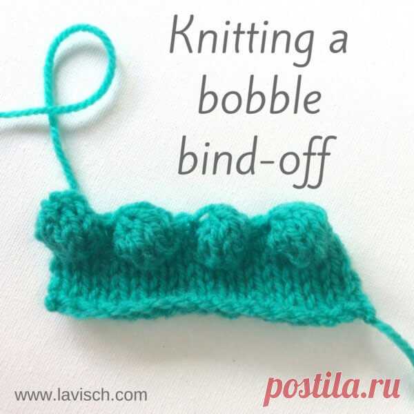 tutorial: knitting a bobble bind-off - La Visch Designs Learn how to knit the bobble bind-off with step by step photo tutorial. It also has a matching cast-on that can also be found on www.lavisch.com.