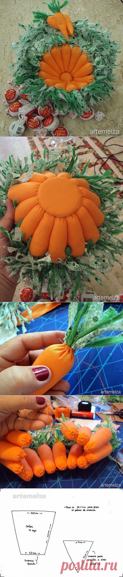 Шьем весеннюю морковную корзинку.