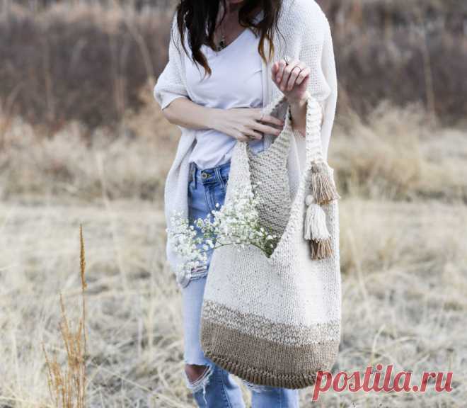 Mohave Slouchy Tote Bag Knitting Pattern – Mama In A Stitch