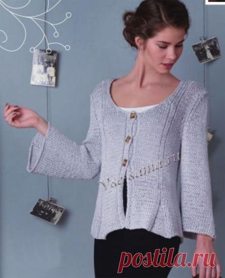 Серый хлопковый жакет