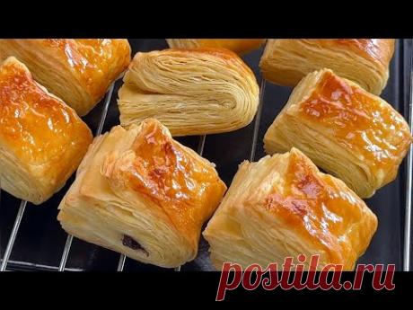 Endlich habe ich einen einfacheren Weg gefunden, Blätterteig zuzubereiten. Keine Hefe