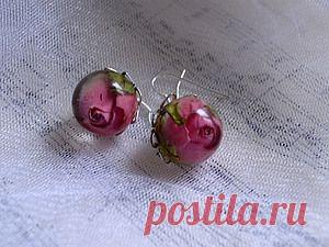 мастер-класс серьги сферы "Роза"из эпоксидной смолы - Ярмарка Мастеров - ручная работа, handmade