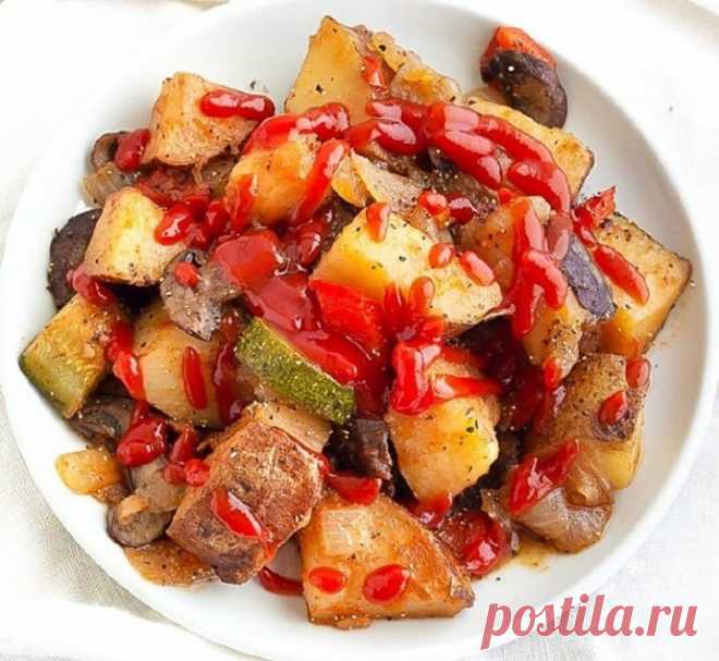 ​Овощное рагу с грибами