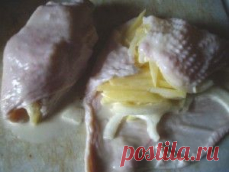Картошка, запеченная в куриной шкурке  /vkusno.mirtesen.ru