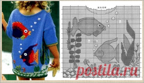 Морская тематика - большая подборка моделей и схем для жаккардового вязания и интарсии - рыбы, киты, чайки - вязание спицами | МНЕ ИНТЕРЕСНО | Яндекс Дзен