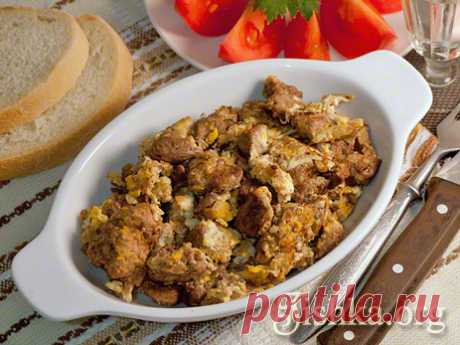 Куриная печень по-румынски - пошаговый рецецепт с фото