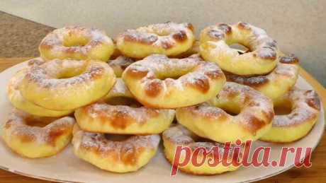 Валентина Сидорова | Воздушные очень вкусные пончики (пышки) за 10 минут, тесто для пончиков без дрожжей.