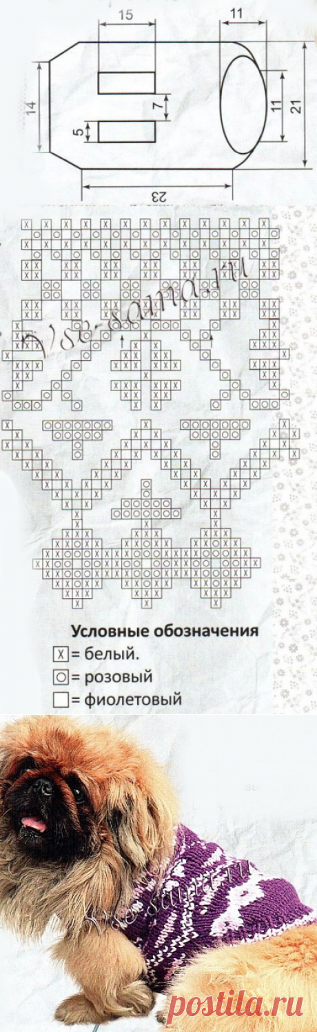 Кофта с норвежским узором. Описание, схема и выкройка