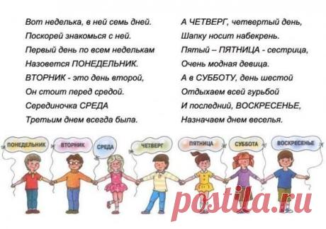 ИЗУЧАЕМ ДНИ НЕДЕЛИ Объясните ребенку, что в неделе 7 дней (понедельник, вторник, среда, четверг, пятница, суббота, воскресенье). Первые пять дней – это рабочие дни, в эти дни взрослые работают, дети ходят в детский сад или учатся в школе. Последние два дня (суббота и воскресенье) – это выходные дни, в эти дни все люди отдыхают. Далее переходите к понятиям «сегодня», «завтра», «вчера». Объясните ребенку на конкретном примере эти слова, например, что он делает сегодня, расскажите ему, что вы…