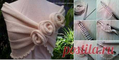 Knitting - Summer Rose Capelet - Knitting and Crochet Patterns