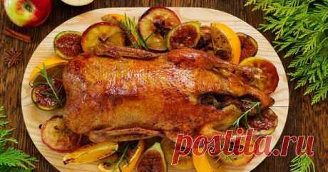 Утка с яблоками и апельсинами в духовке — праздничные рецепты вкусного блюда — Готовим дома