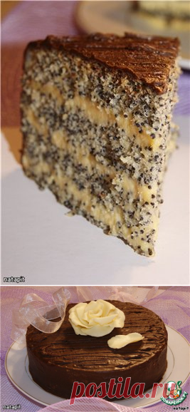Нежный маковый торт.