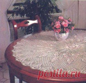 Скатерть спицами: разные модели со схемами