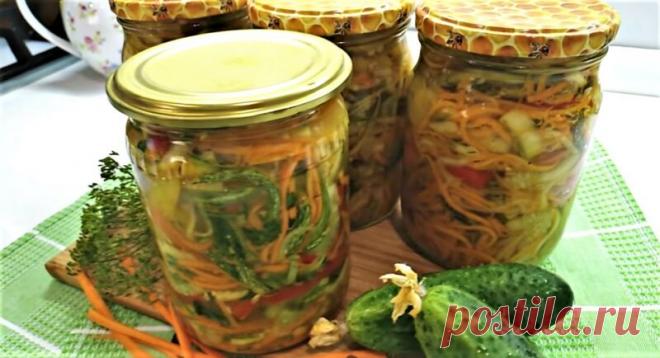 Салаты из огурцов на зиму – 10 рецептов «пальчики оближешь»