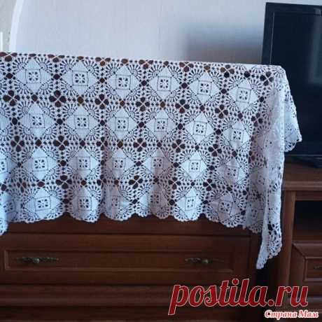Еще одна моя скатерть. - Все в ажуре... (вязание крючком) - Страна Мам