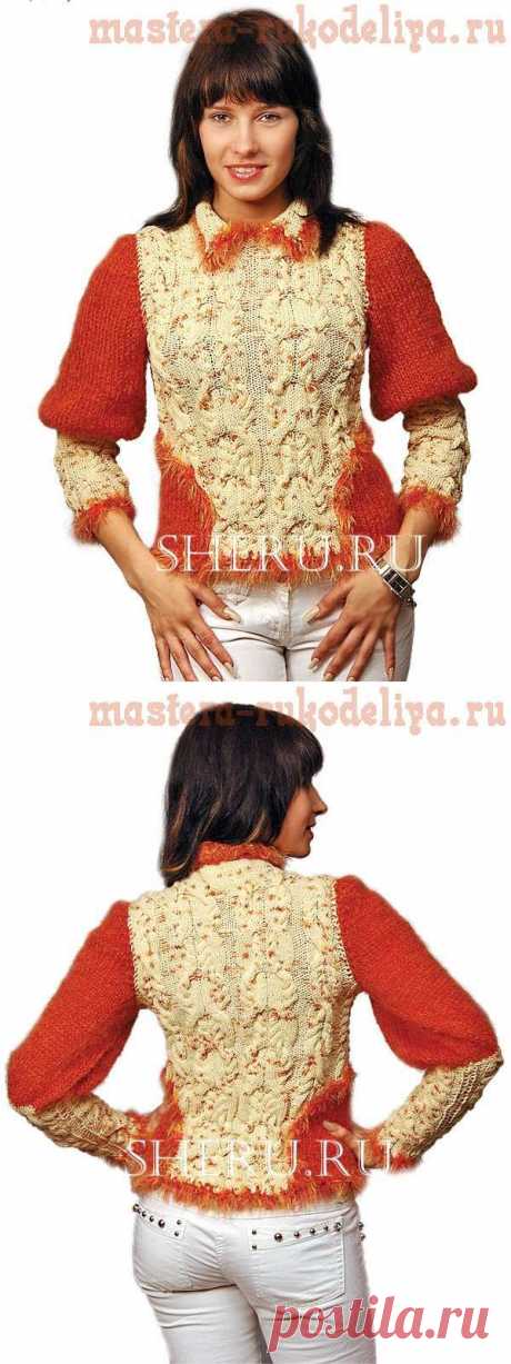 Мастера рукоделия - рукоделие для дома. Бесплатные мастер-классы, фото и видео уроки - Схема вязания: Свитер Лисичка
