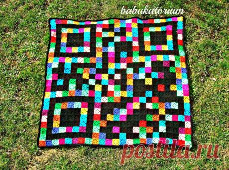 Qr Code Pixel Crochet Blanket | Flickr - Photo Sharing!