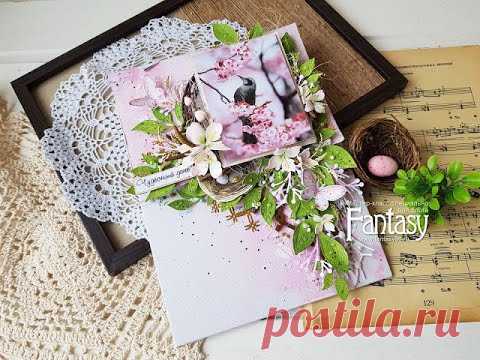 Весенний холст Мастер-класс, Скрапбукинг, #dies_Fantasy