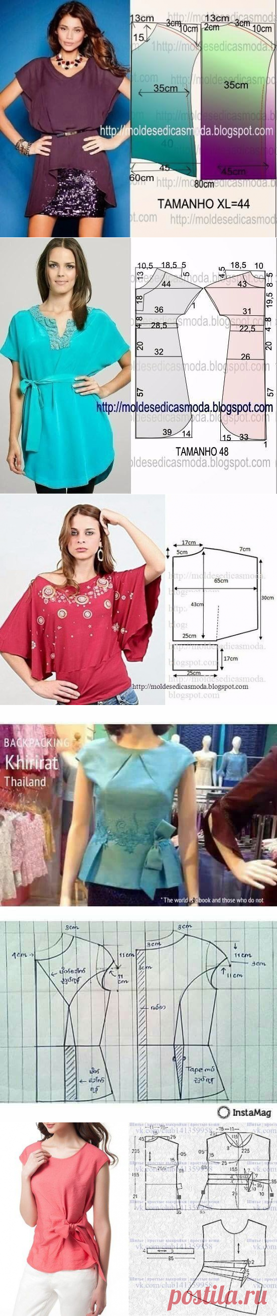 Моделируем туники и блузки — Сделай сам, идеи для творчества - DIY Ideas