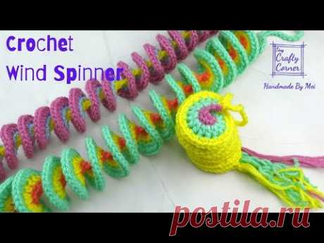 How To Crochet Wind Spinner Using Scrap Yarns Quick & Easy