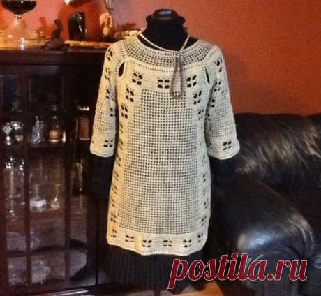 Туника крючком, народные мотивы или &quot;полотняная рубаха&quot;. / Вязание крючком / Вязание крючком. Ваши работы