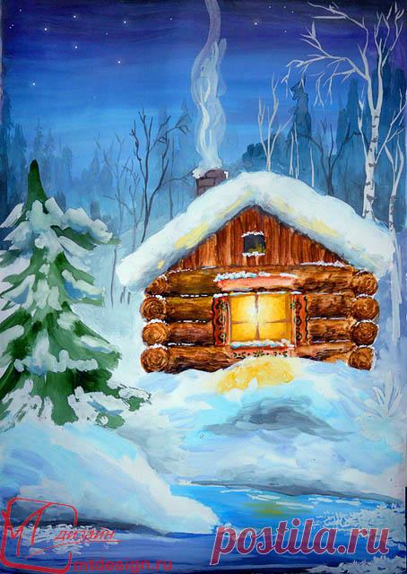 Зимняя картинки для ребенка 7 лет срисовать - Дари весь мир