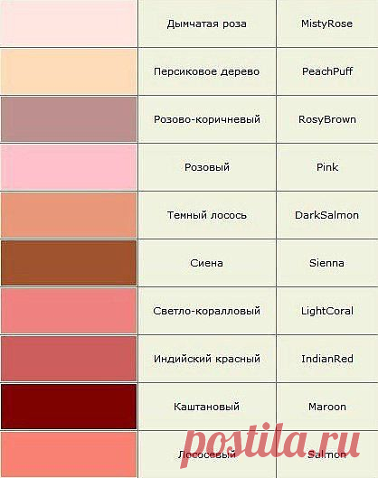 Названия цветов