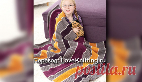 Плед в полоску | Loveknitting.ru