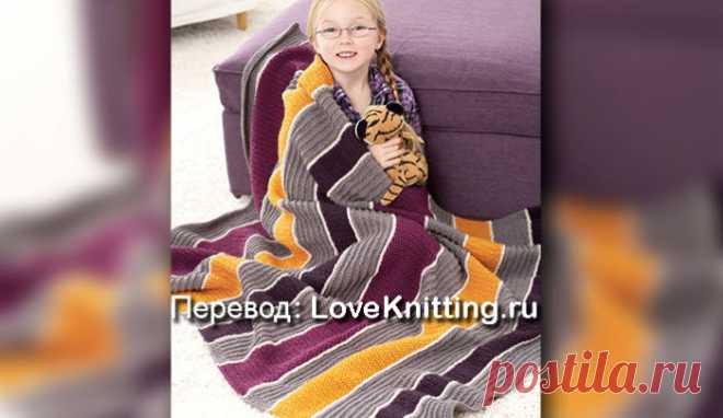Плед в полоску | Loveknitting.ru