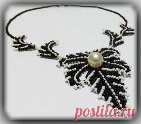 Схема полулистиков к колье &quot;Чудо&quot; | biser.info - всё о бисере и бисерном творчестве