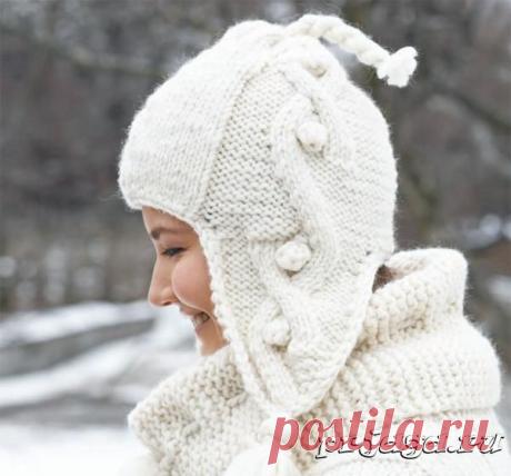 Женская шапка и берет спицами или крючком