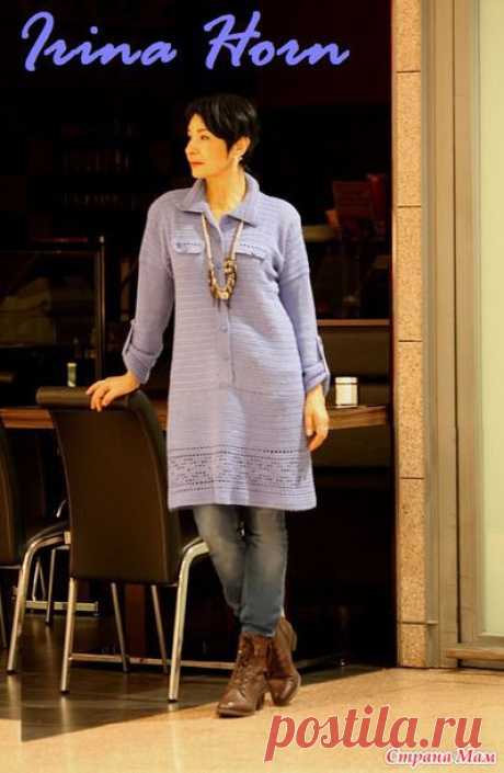 Платье-рубашка крючком от Irina Horn