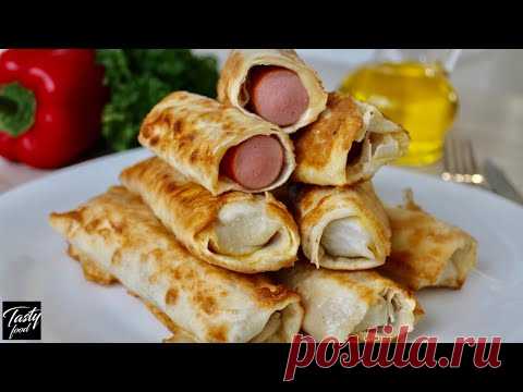 Горячие Сосиски в Хрустящем Лаваше за 5 Минут!
