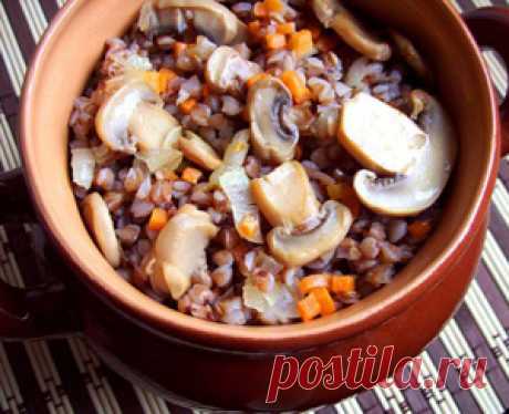 Царская гречка с грибами под лучком