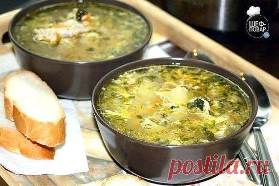 Куриный суп с яйцом