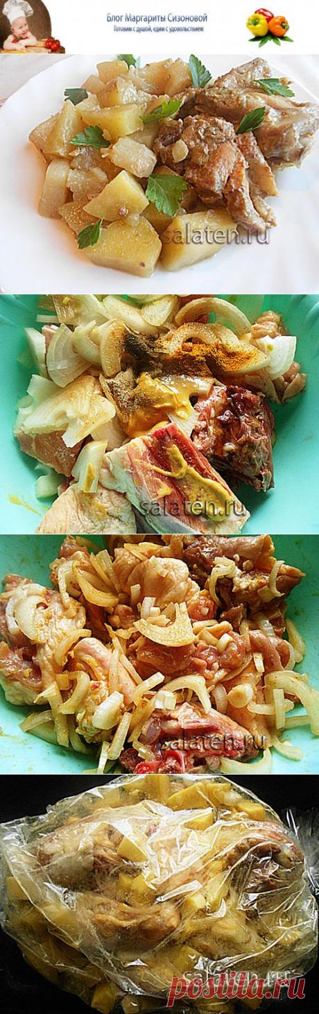 Курица с картошкой в рукаве, пошаговый рецепт с фото | Блог Маргариты Сизоновой