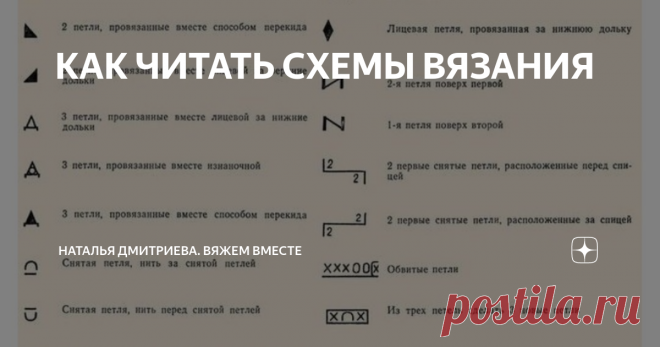 КАК ЧИТАТЬ СХЕМЫ ВЯЗАНИЯ  Приветствую всех любителей вязания на моём канале.  С вами Дмитриева Наталья.  Сегодня поговорим о наболевшей для всех теме, о схемах вязания.  Я заметила, что ко мне заходят не только профессионалы и любители вязания, но и те, кто только начинает учиться вязать.  В комментариях меня часто упрекают в том, что я не даю описание к схемам.  Прошу прощения у всех.  И сегодня постараюсь развеять все ваши сомнения.  Прошу вас дочитать пост до конца.   В...