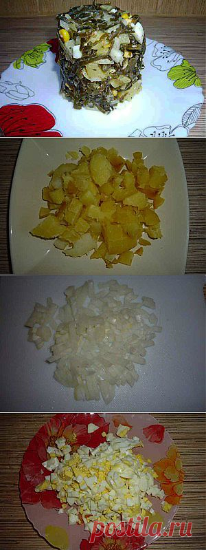Салат с морской капустой и кукурузой | Кухарята.ру