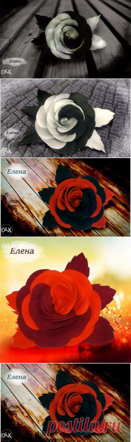 Продам заколку розу "Инь-Янь" из фоамирана: 120 грн. - Бижутерия Днепропетровск на Olx