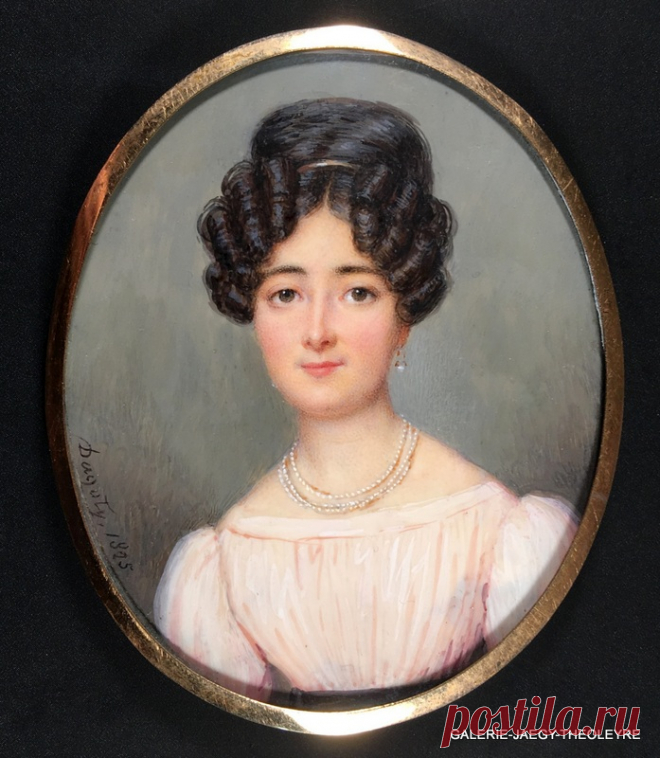 Галерея - GAUTIER Dagoty-Пьер-Эдуар (1775-1871), ПОРТРЕТ LADY, 1825