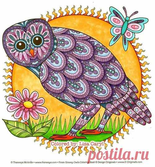 Groovy Owls Coloring Book by Thaneeya McArdle — Thaneeya.com
