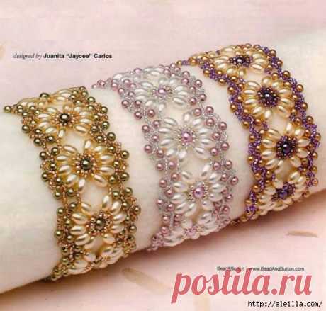 Схемы плетения красивых украшений из бусин и бисера. 









