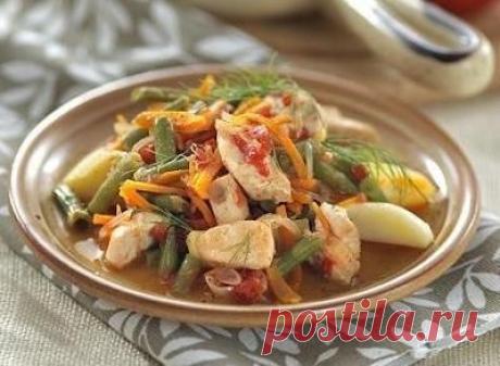 РАГУ - КУРИЦА С ФАСОЛЬЮ ! **Тушение в сотейнике - яркость цвета и вкуса!