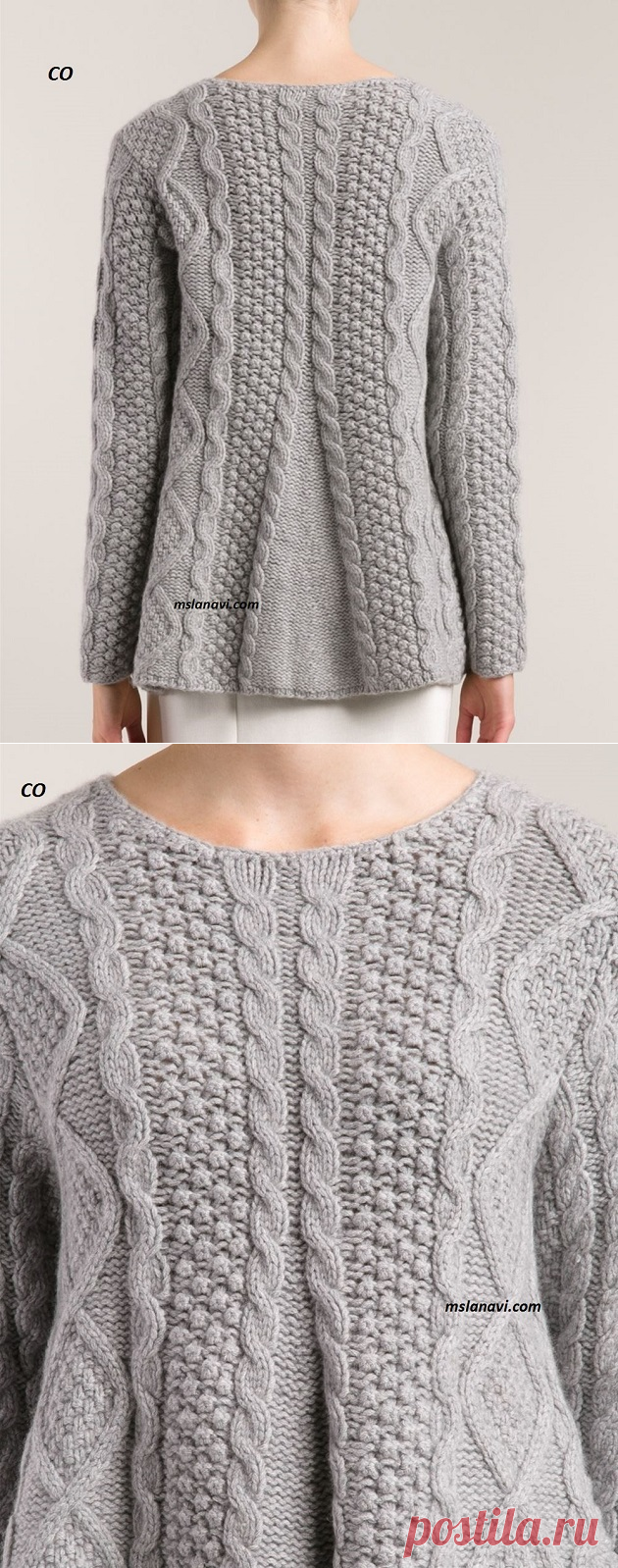 Вязаный свитер спицами | Вяжем с Лана Ви