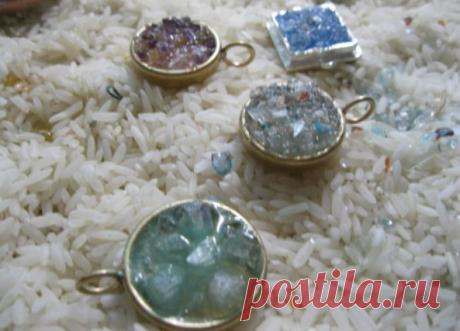 Como hacer un colgante de imitacion a Druzy o Drusas - enrHedando