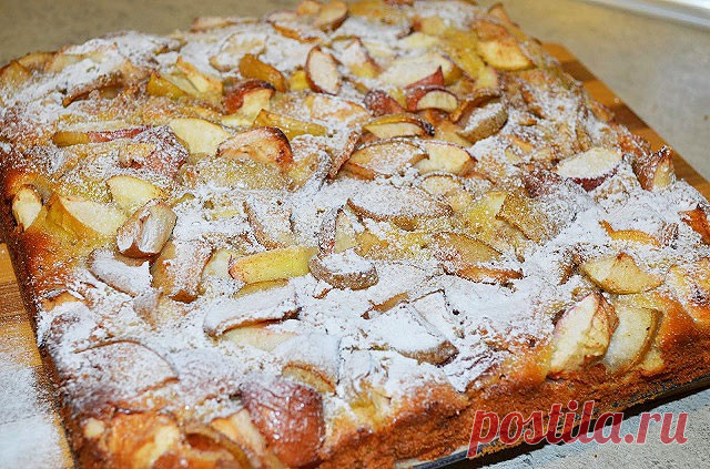 Пирог фруктовый — когда нет времени — Домашняя кулинария