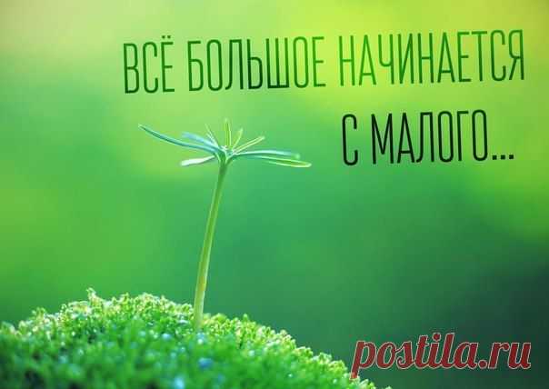 се большое начинается с малого

Мы… создания зачастую очень нетерпеливые. Нам хочется всё и сразу и желательно побольше. А усилий желаем прикладывать наоборот… меньше. Результат с таким подходом всегда неутешителен... и хорошо, если человек сможет заглянуть в себя и устранить причину. Но ведь большинство винит других. 


http://homeswork.ru/